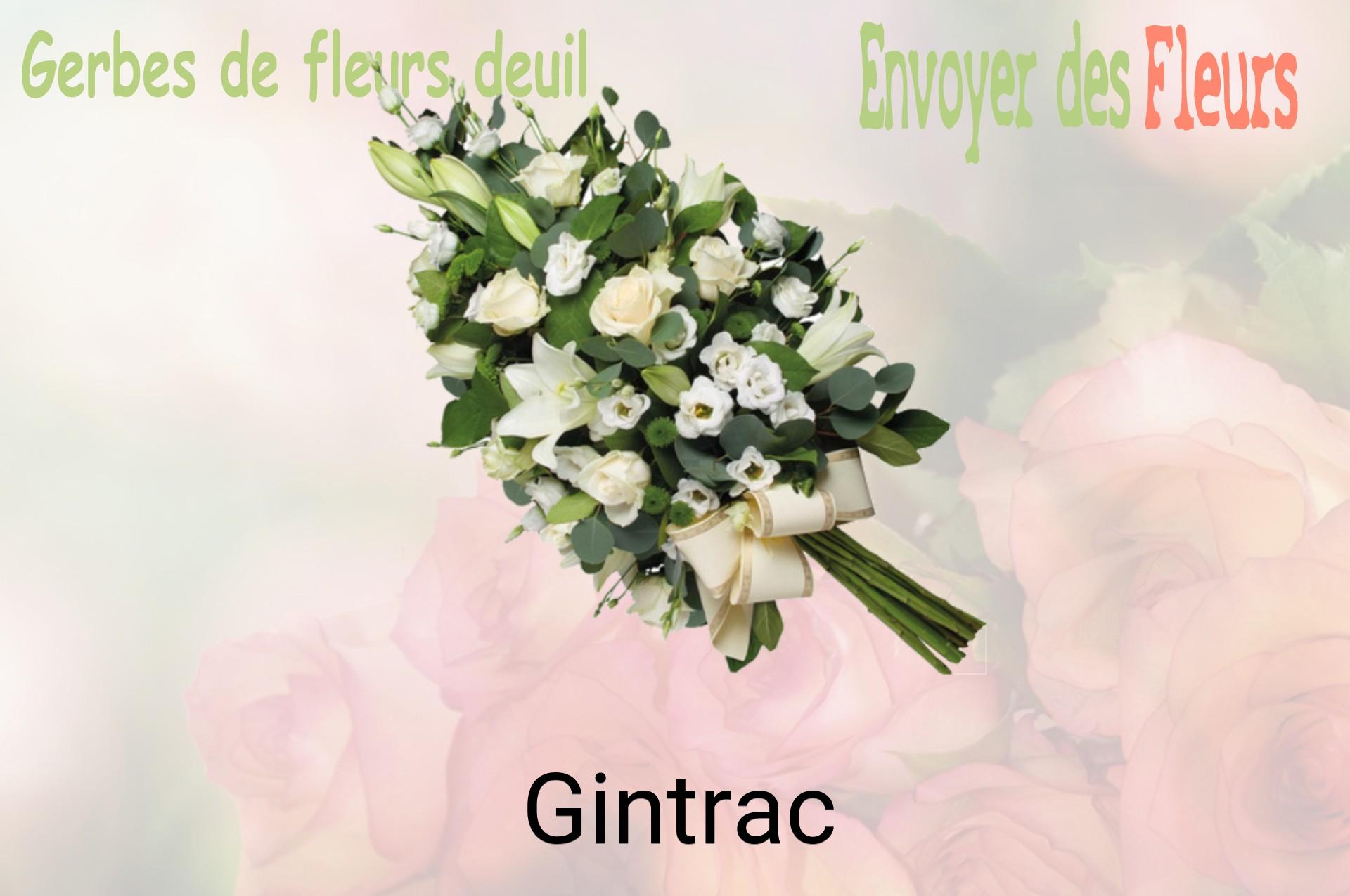 Gerbe de fleurs de deuil livrée à Gintrac